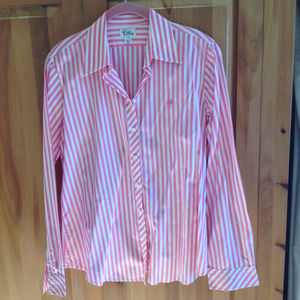 Lilly Pulitzer striped white label shirt